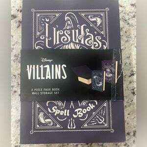 Disney’s Villain Ursula 2 Book Safes. 2 Piece faux book wall storage set.  NWT